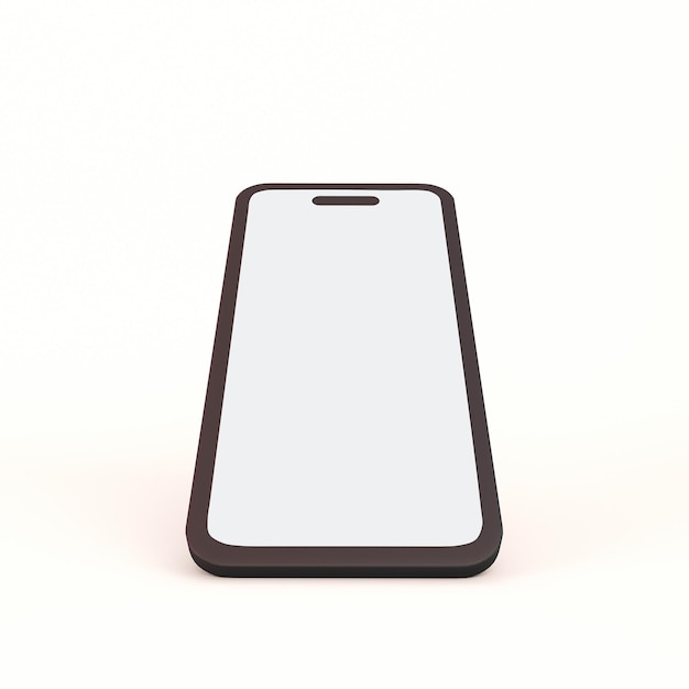 Free photo cartoon phone 14 pro front view in white background