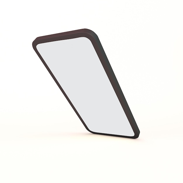 Free photo cartoon phone right side view in white background