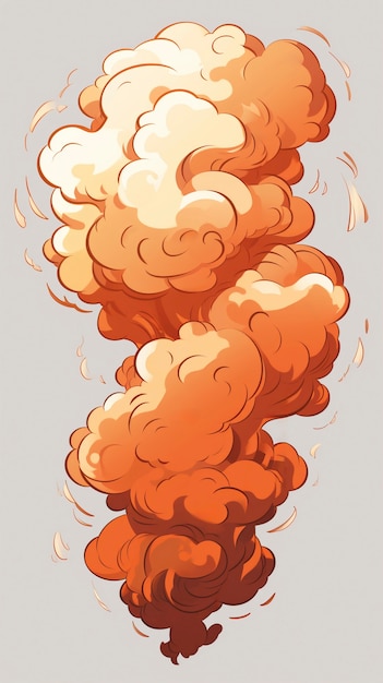 Cartoon smoke  illustrated