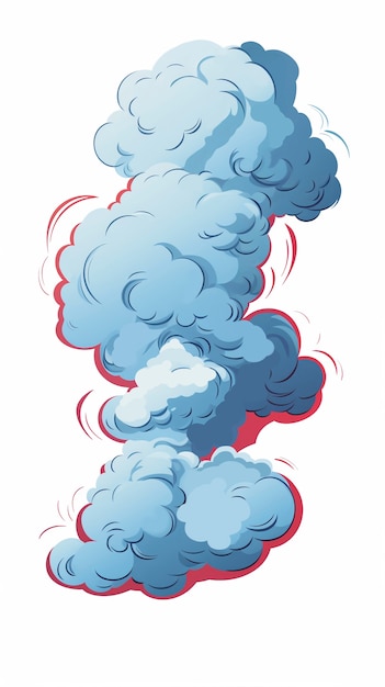 Free photo cartoon smoke illustrated