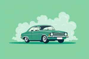 Free photo cartoon smoke with car