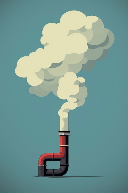 Free photo cartoon smoke with pipes