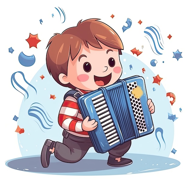 Free photo cartoon style music passion illustrated