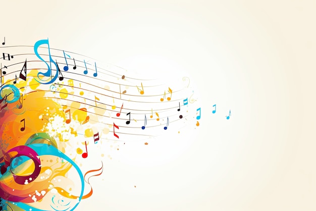 Cartoon style musical notes background