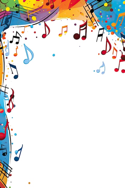 Cartoon style musical notes background