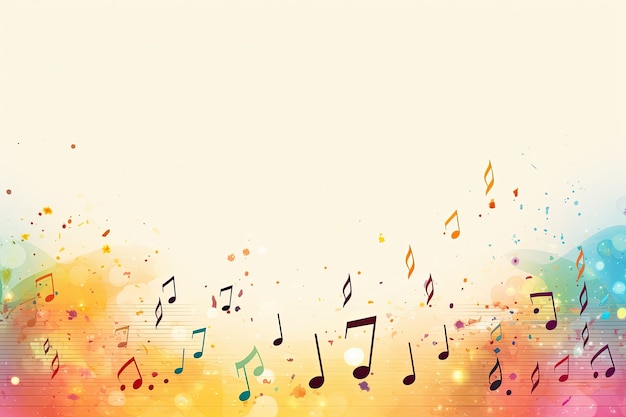 Free Photo cartoon style musical notes background