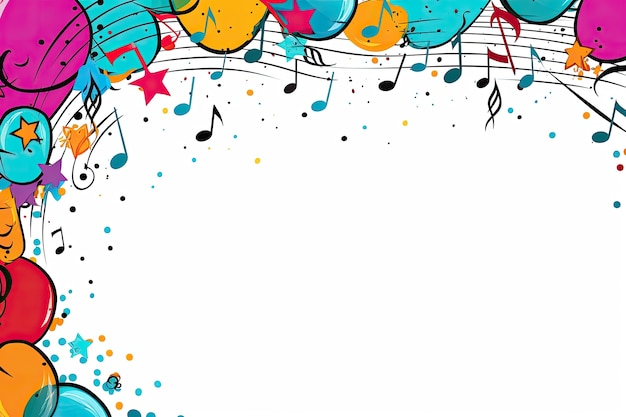 Cartoon style musical notes background