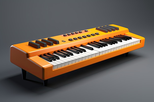 Cartoon style piano