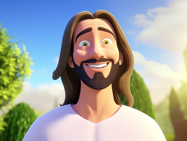 Free Photo cartoony jesus christ lifestyle