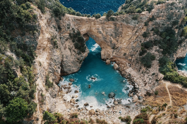 Caves and sea in the area of Alanya, Turkey