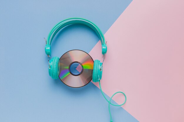 Cd with headphones