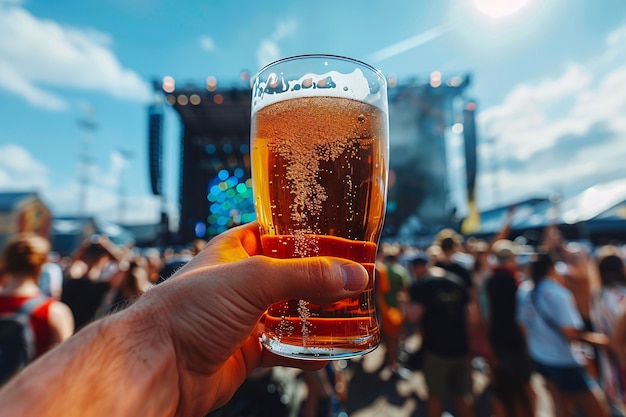 Free photo celebration of oktoberfest with lots of beer