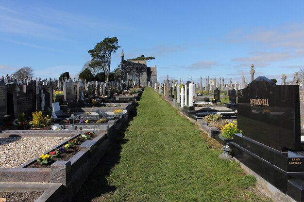 Cemetery garden path