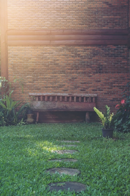 Chair in garden