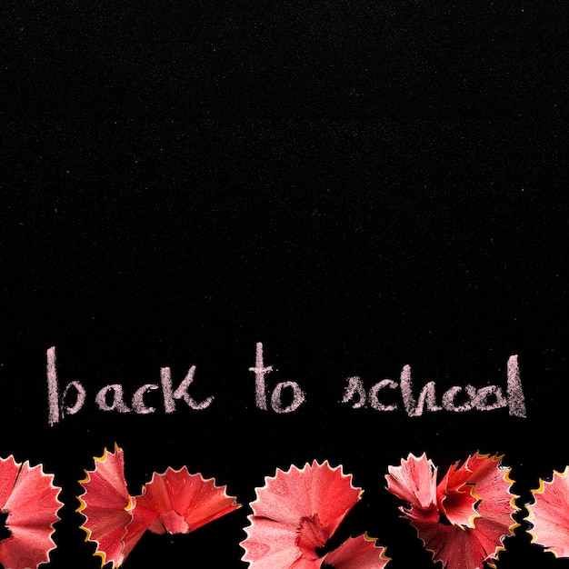 Free photo chalk board with text back to school