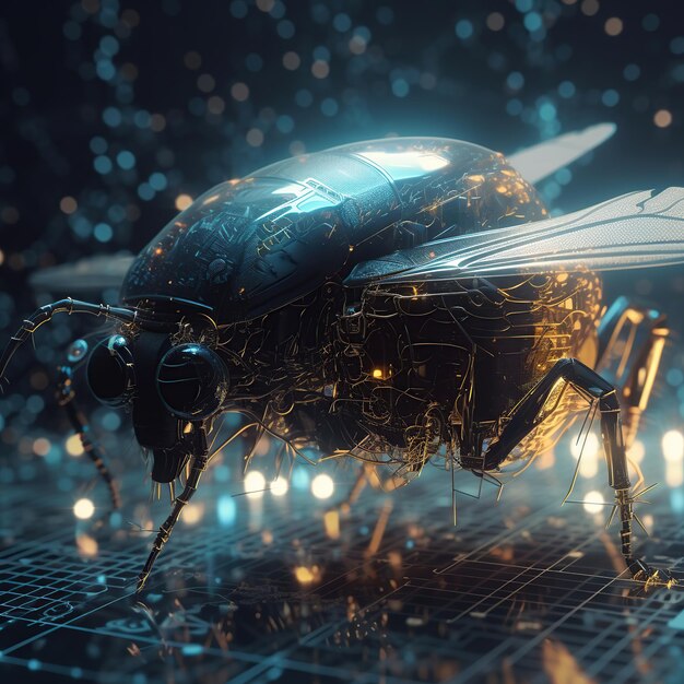 Chaotic Abstract theory Dot Matrix Diagram Map of a fly Generative Ai