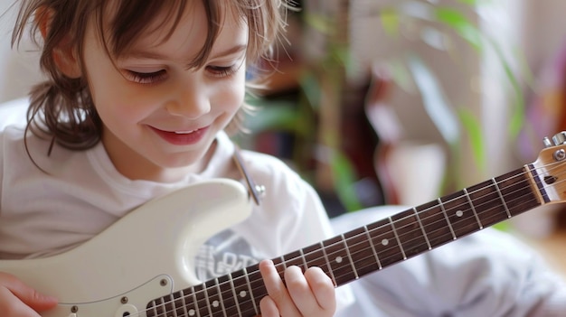 Character  playing electric guitar