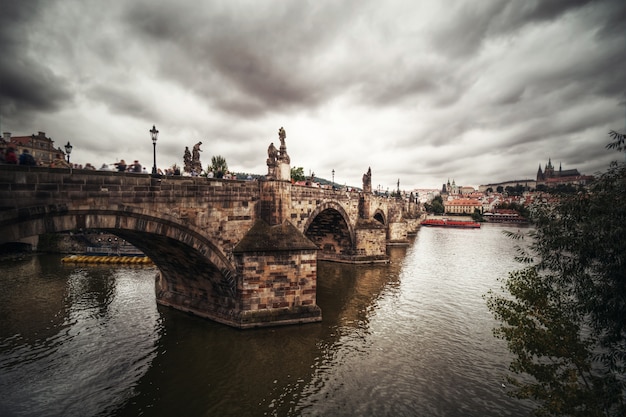 Free Photo charles bridge in prague.