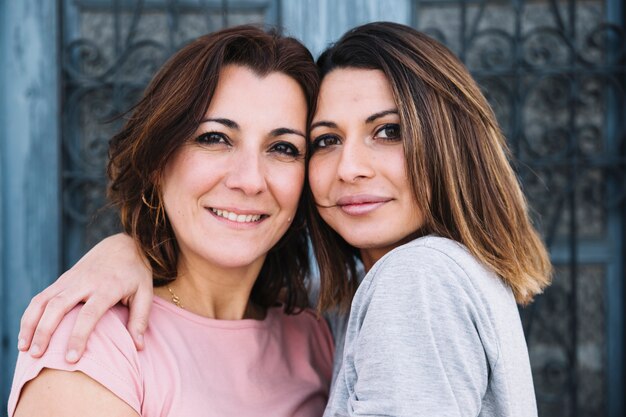 Charming women near door