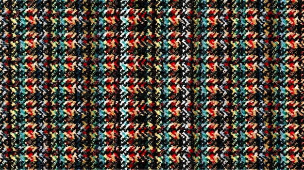 Free photo checkered fabric with colored threads generative ai