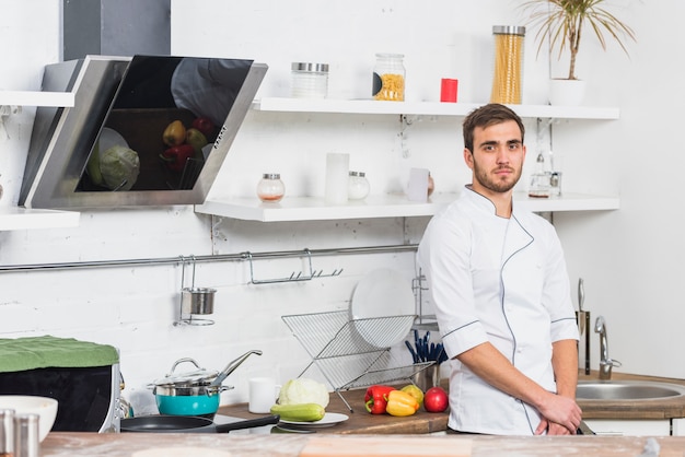 Chef in kitchen