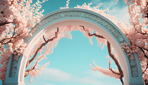 Cherry blossoms bloom nature beauty in springtime generative AI