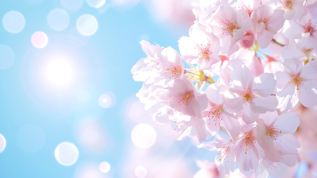 Free Photo cherry tree flowers ai generated