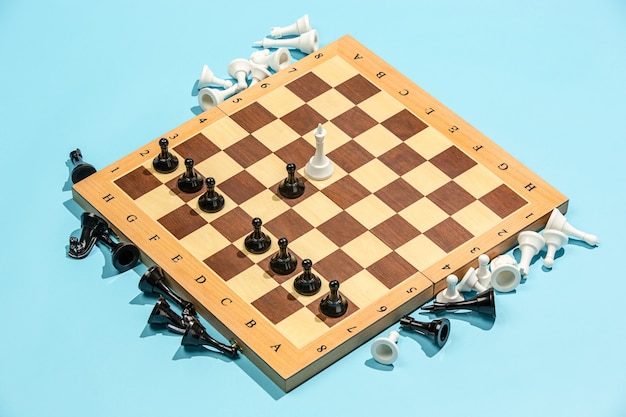 Chess board and game concept. Business ideas, competition, strategy and new ideas concept.