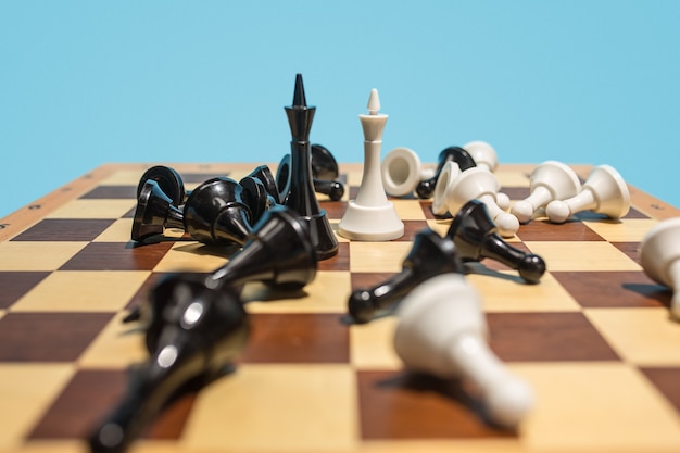 Free Photo chess board and game concept of business ideas and competition.