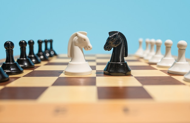 The chess board and game concept of business ideas and competition.