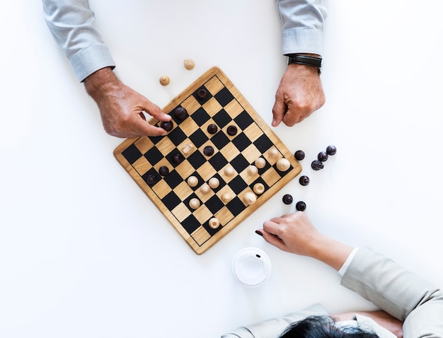 Free Photo chess game business strategy concept