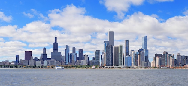 Chicago city urban skyline panorama