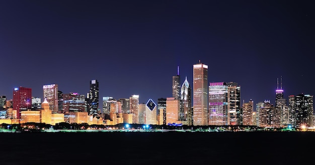 Chicago night panorama