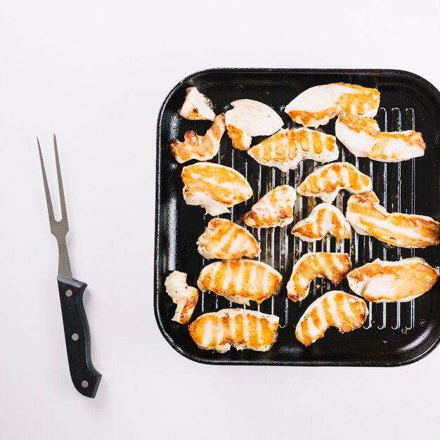 Free Photo chicken fillet on baking pan