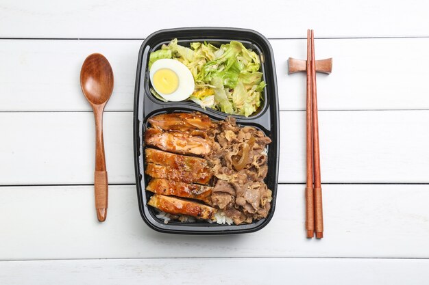 Chicken rice bento