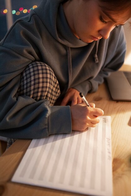 Child getting education at home