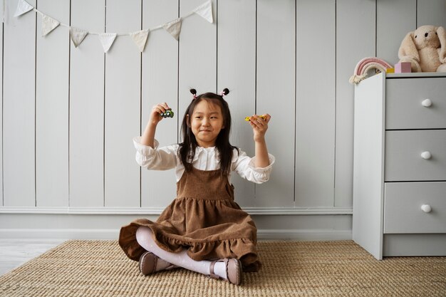 Child having fun during playtime