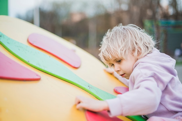 Child playing outside