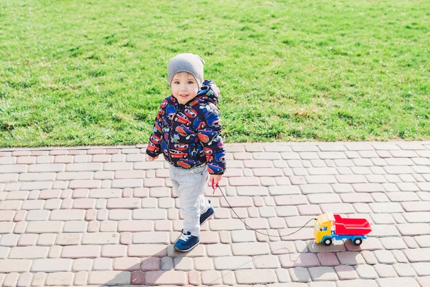 Child playing outside