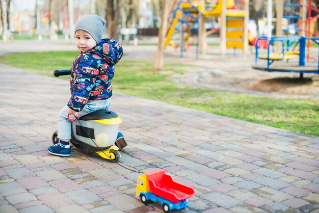 Child playing outside