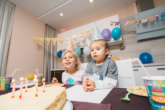 Children on birthday party