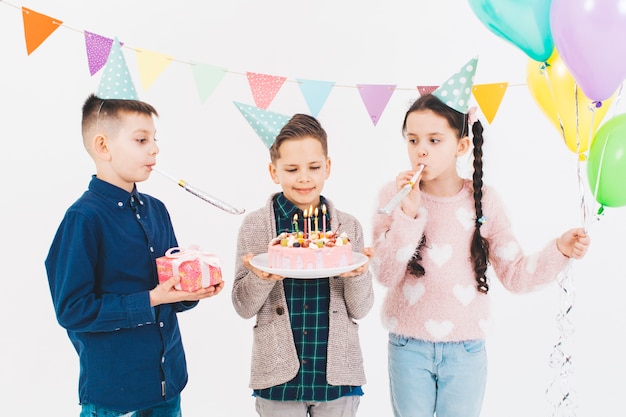 Children celebrating a birthday