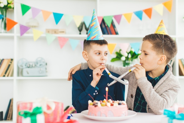 Children celebrating a birthday