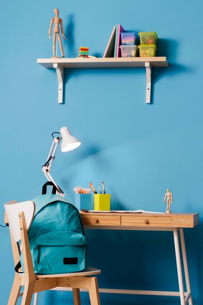 Children desk interior design