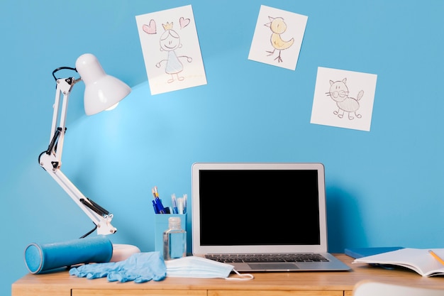 Children desk interior design