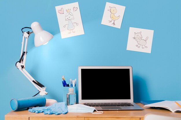 Children desk interior design