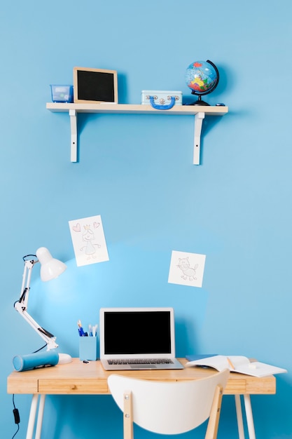 Children desk interior design