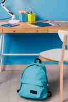 Free photo children desk interior design