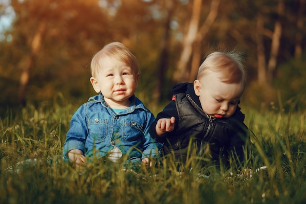 Free photo children in the grass