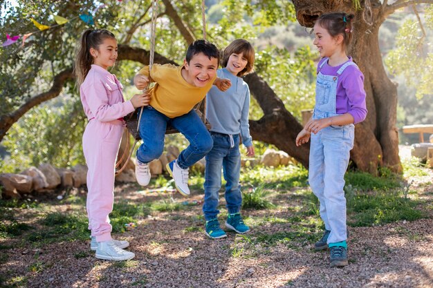 Children having fun at summer camp